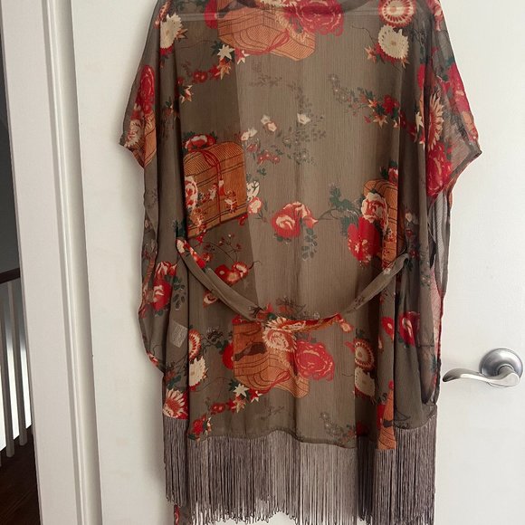 Kimchi Blue Kimono with Fringe XS - Picture 1 of 3